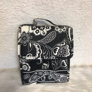 Vera Bradley Black and White Floral Paisley Lunch bag